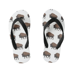 Bison cartoon afbeelding kinder teenslippers