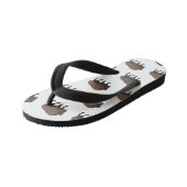 Bison cartoon afbeelding kinder teenslippers (Schuin)