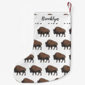 Bison cartoon afbeelding kleine kerstsok (Achterkant)