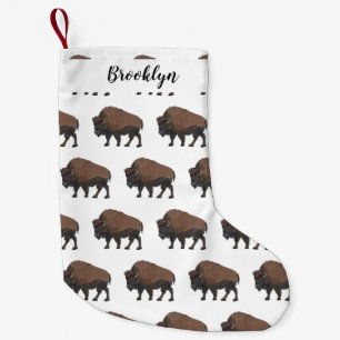 Bison cartoon afbeelding kleine kerstsok