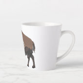 Bison cartoon afbeelding latte mok (Rechts)