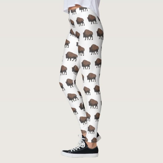 Bison cartoon afbeelding leggings (Links)