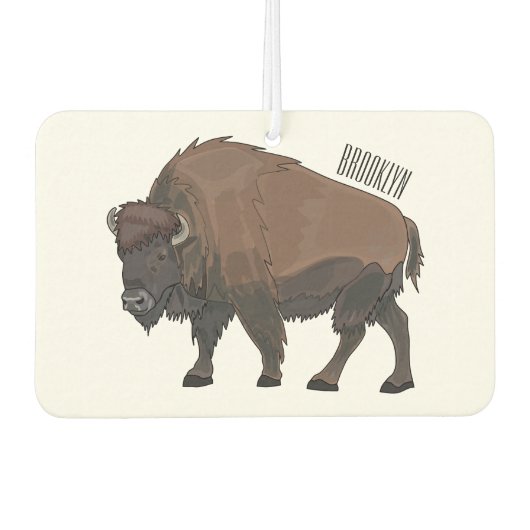 Bison cartoon afbeelding luchtverfrisser (Voorkant)