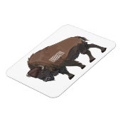 Bison cartoon afbeelding magneet (Linkerzijde)