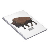 Bison cartoon afbeelding notitieboek (Rechterzijde)