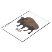 Bison cartoon afbeelding notitieboek (Linkerzijde)