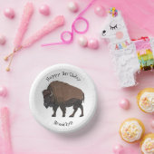 Bison cartoon afbeelding papieren kommen (Feest)