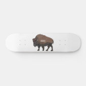 Bison cartoon afbeelding persoonlijk skateboard (Horizontaal)