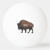 Bison cartoon afbeelding pingpongbal (Achterkant)