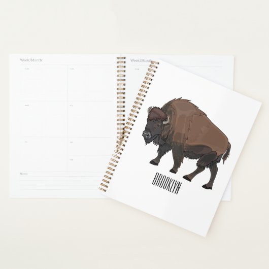 Bison cartoon afbeelding planner (Display)