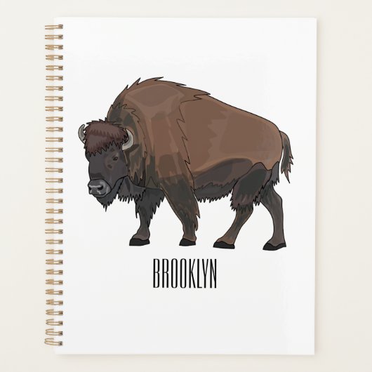 Bison cartoon afbeelding planner (Voorkant)