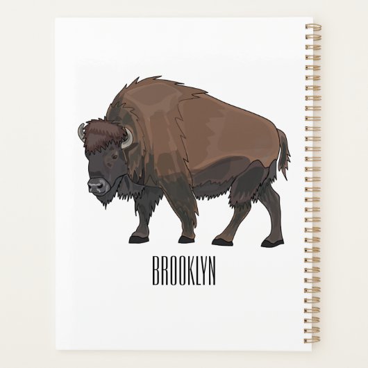 Bison cartoon afbeelding planner (Achterkant)
