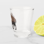Bison cartoon afbeelding shot glas (Rechts)