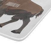 Bison cartoon afbeelding snijplank (Hoek)