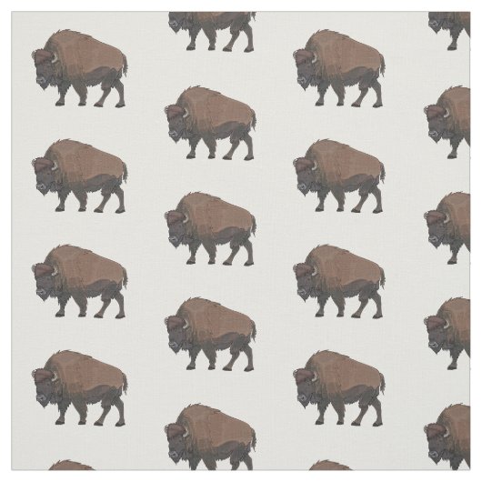 Bison cartoon afbeelding stof (Swatch)