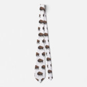 Bison cartoon afbeelding stropdas (Voorkant)