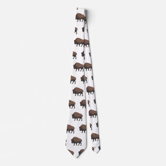 Bison cartoon afbeelding stropdas (Voorkant)