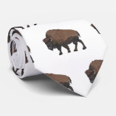 Bison cartoon afbeelding stropdas (Opgerold)