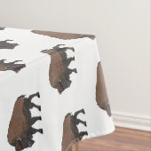 Bison cartoon afbeelding tafelkleed (Voorbeeld)