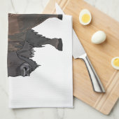 Bison cartoon afbeelding theedoek (Quarter Fold)