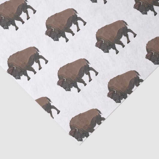 Bison cartoon afbeelding tissuepapier (Detail)