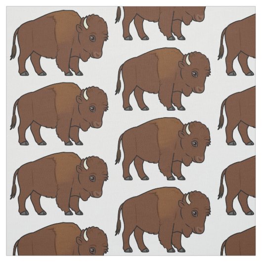 Bison Cartoon Stof (Swatch)