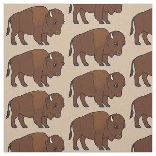 Bison Cartoon Stof