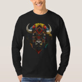 Bison colourful - art animals zoo artwork bison t-shirt (Voorkant)