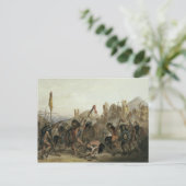Bison-Dance van de Mandan Indianen voor hun ogen Briefkaart (Staand voorkant)