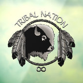 Bison Decal Custom Tribal Wildlife Window Cling (Vel 3)