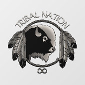 Bison Decal Custom Tribal Wildlife Window Cling (Vel)
