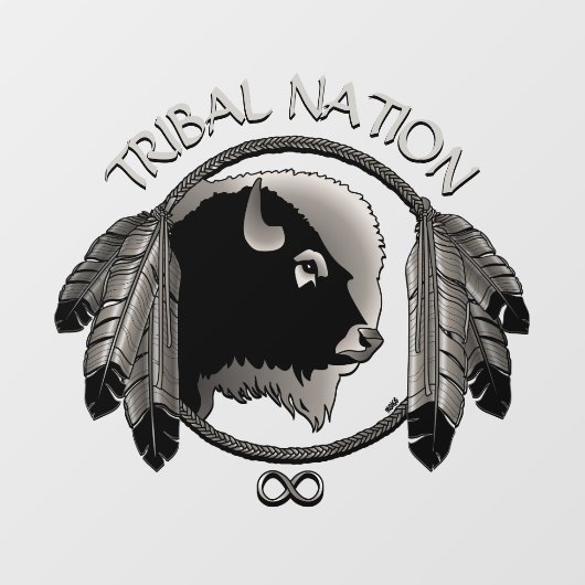 Bison Decal Custom Tribal Wildlife Window Cling (Vel)