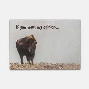 Bison die zijn tong uitsteekt - Humor - grappig Post-it® Notes