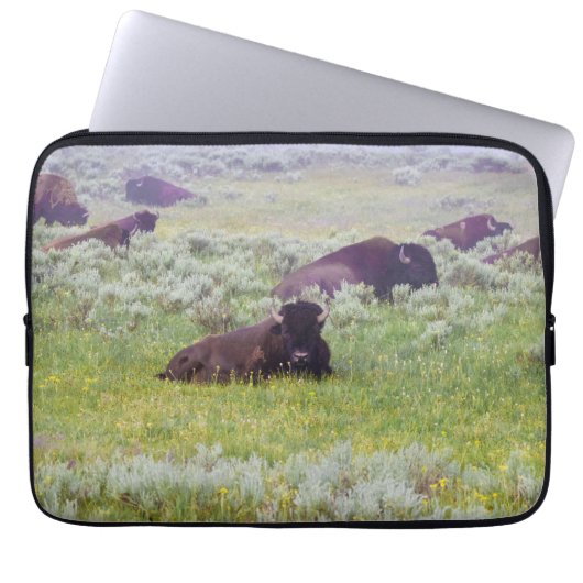 Bison Dream Laptop Hoesje Sleeve (Voorkant)