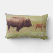 Bison en Calf in het nationale park van Yellowston Kussen (Achterkant)