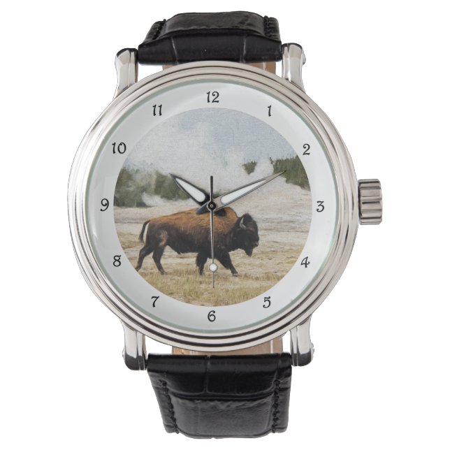 Bison en oude gelovigen horloge (Voorkant)