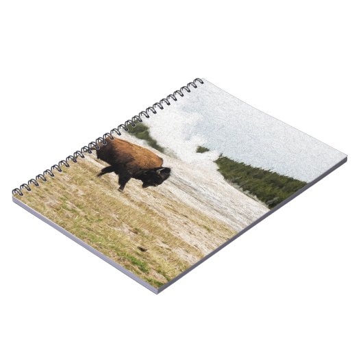 Bison en oude gelovigen notitieboek (Linkerzijde)