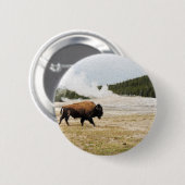 Bison en oude gelovigen ronde button 5,7 cm (Voorkant /achterkant)