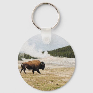 Bison en oude gelovigen sleutelhanger