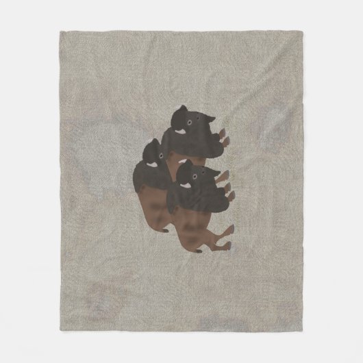 Bison Fleece Deken (Voorkant)