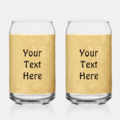 Bison gatsen op oud papier blikvorm glas (Achterkant)