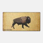 Bison gatsen op oud papier bureaumat (Voorkant)