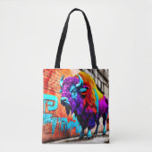Bison graffiti-Tas Tote Bag (Voorkant)