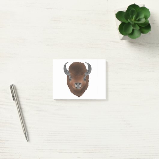 Bison head buffalo wild animal art post-it® notes (Kantoor)