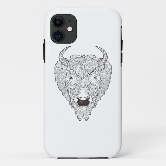Bison Head Doodle Case-Mate iPhone Case (Achterkant)