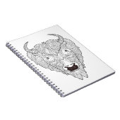 Bison Head Doodle Notitieboek (Rechterzijde)