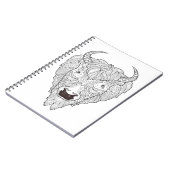 Bison Head Doodle Notitieboek (Linkerzijde)