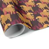 Bison High Grass: Veldpatroon. Cadeaupapier (Rol Hoek)