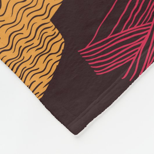 Bison High Grass: Veldpatroon. Fleece Deken (Hoek)