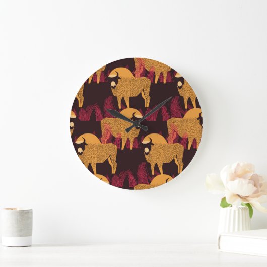 Bison High Grass: Veldpatroon. Grote Klok (Huis)